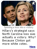 From: 2008: I'll give Hillary an ''A+'' for tenacity, a lesser man would have dropped-out a long time ago.